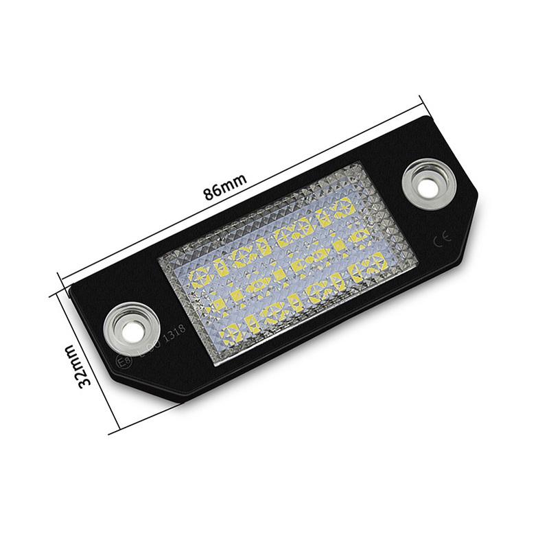 2 Pcs CANBUS LED Car Number License Plate Light Lamp Assembly Auto Tail Lighting For Ford Focus C-MAX MK2