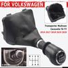 Car 5 6 Speed Gear Stick Shift Knob Leather Boot For VW Volkswagen T6 T7 Transporter Multivan Caravelle 2016 2017 2018