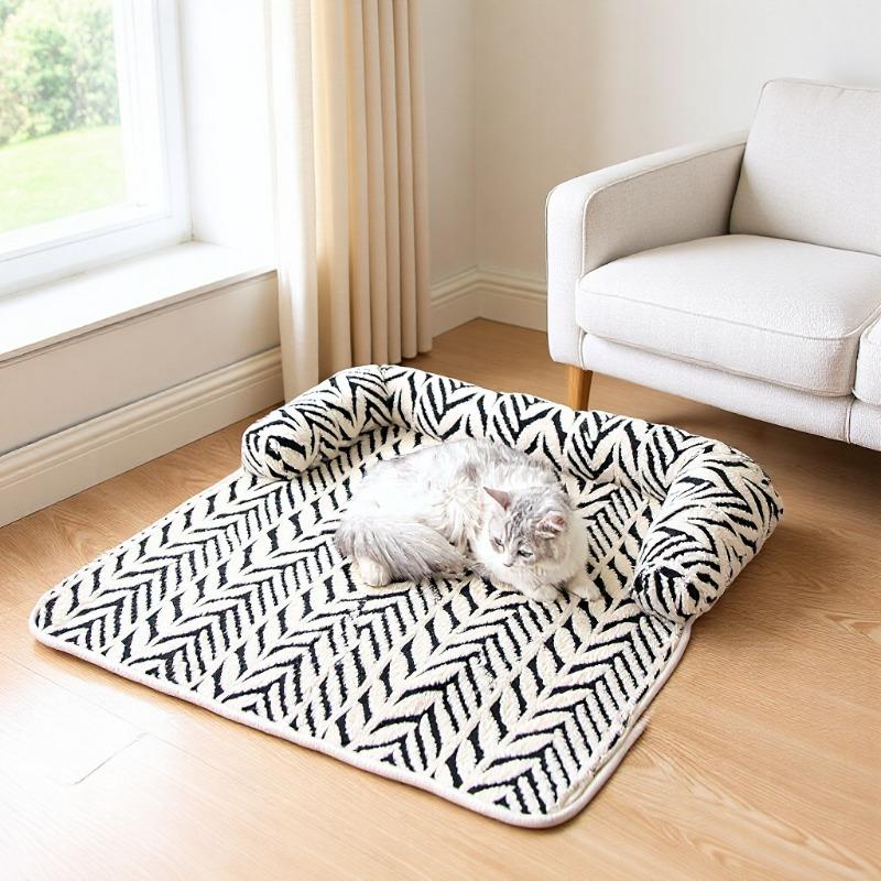 Pet Mat Cat and Dog Mat New Plush Thickened Anti-slip Sofa Pet Mat Kennel Dog Bed Pet Mat
