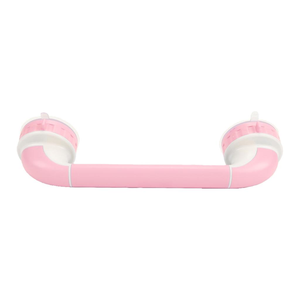 Suction Shower Grab 14.37 Inch Length Heavy Duty Safety Bar Bathtub Grab Bar for Baby Kids Pink