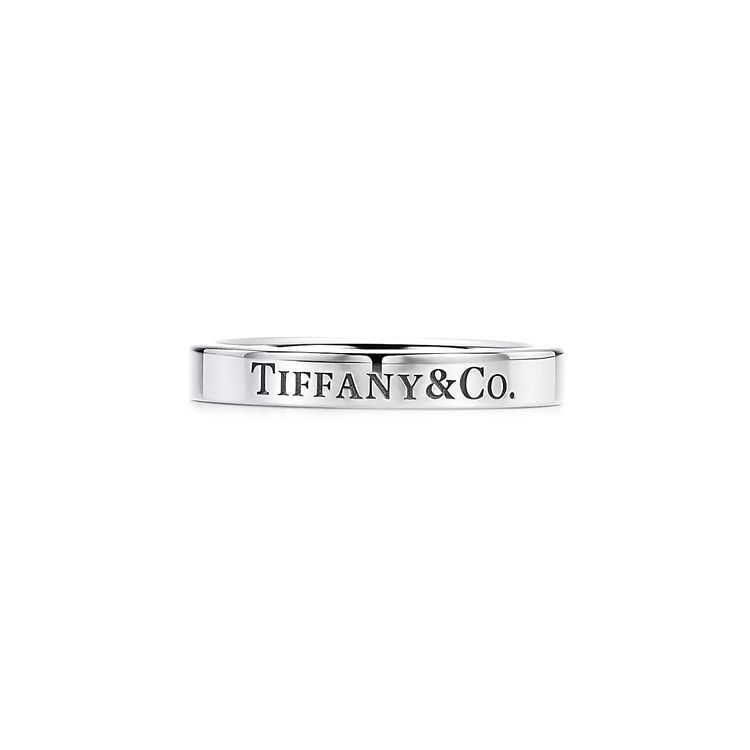 Tiffany & Co.. ® Serie Logo Gravierter Ring Unisex Ringe Silber 60001904