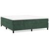 3144702 vidaXL Lit à sommier tapissier et matelas Vert foncé 200x200cm Velours