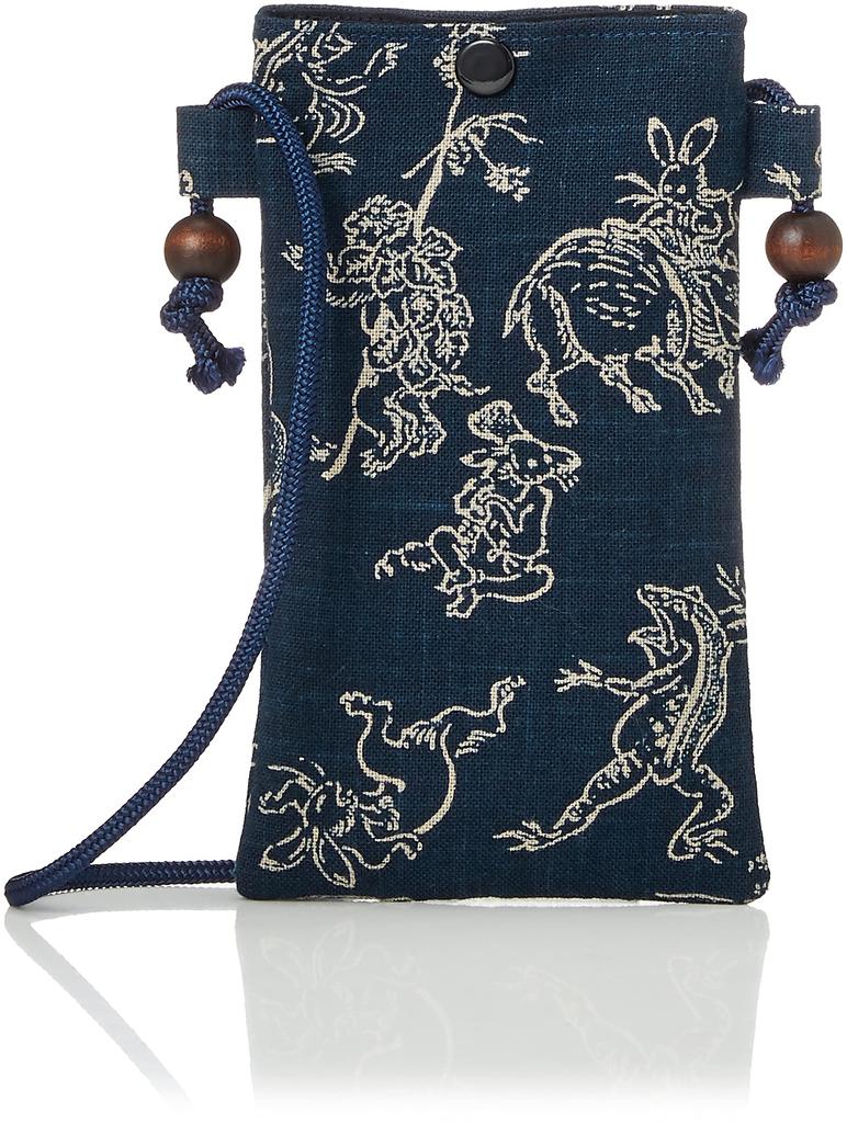 Maruzen Smartphone Choju Giga Navy x x cm Case, (Choju Giga) Design, Blue, 3.5 1.5 18.5