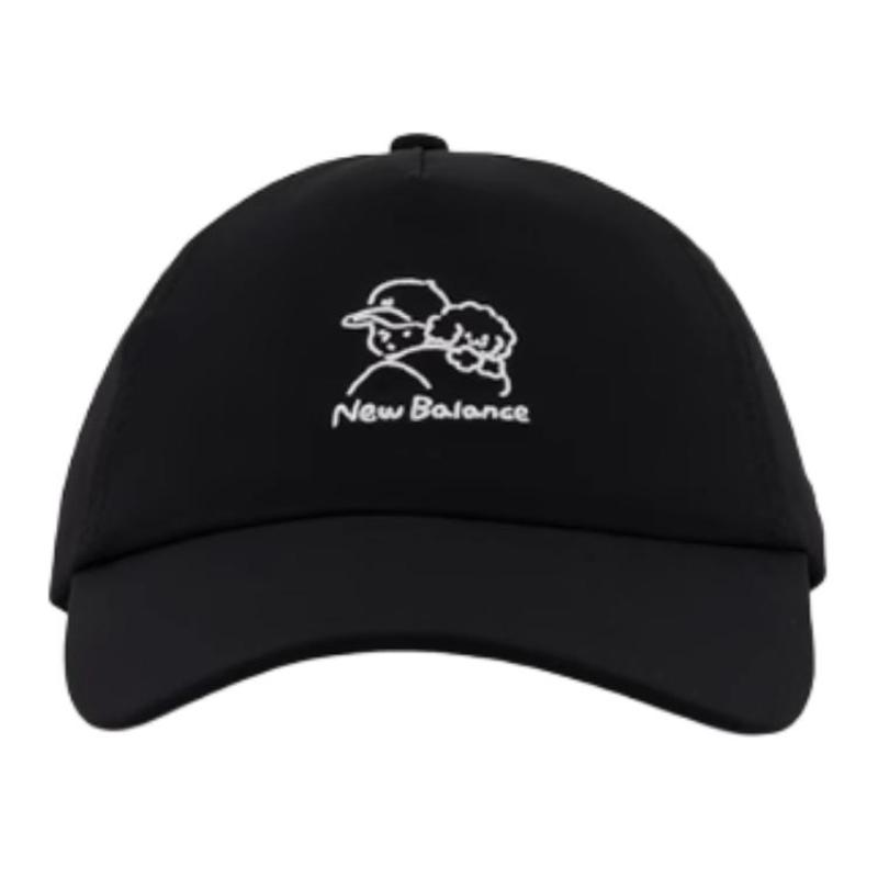 New Balance Polyamide Baseball Caps Unisex Black/White New Balance LAH42403