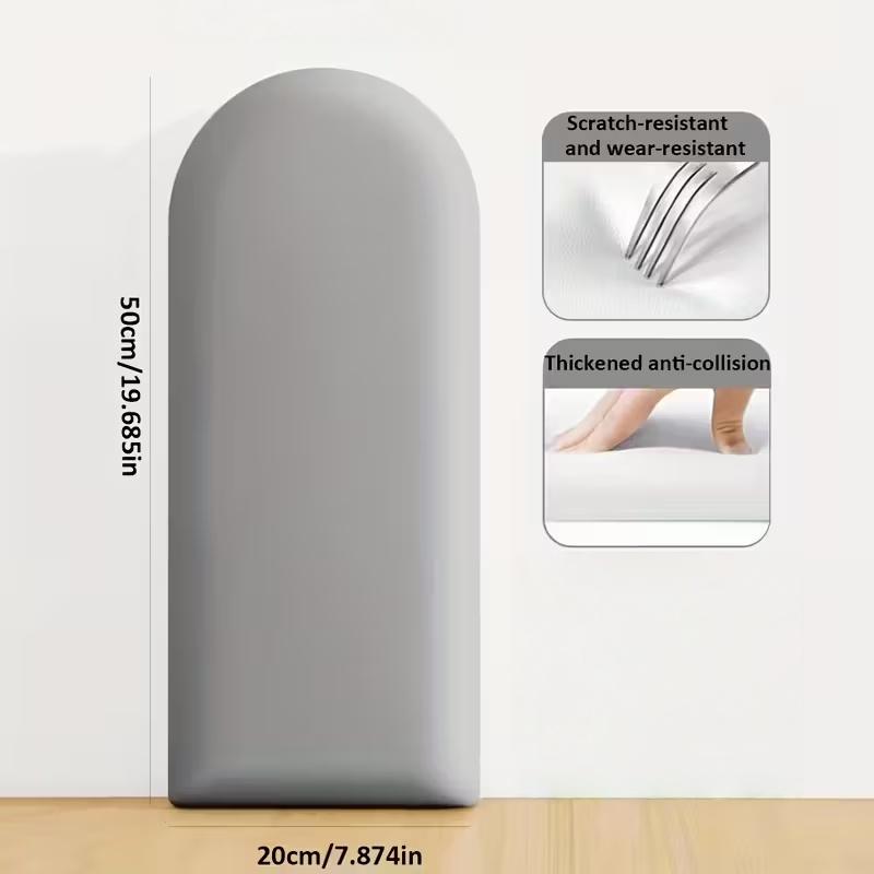 

1PC 20X50CM Simplicity Anti-collision Wall Mat Soft Bag Children s Bedroom Bed Headboard Self-adhesive Soft Bag Wall Enclosure сірий колір