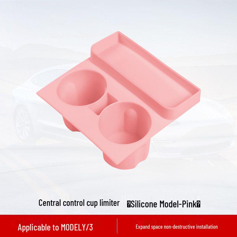 Tesla Model Y/3/YL Center Console Silicone Cup Holder Sleeves - Full Coverage Accessories