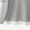 ZANZEA Women Casual Hoodies Long Sleeve Autumn Pullover Sweatshirt