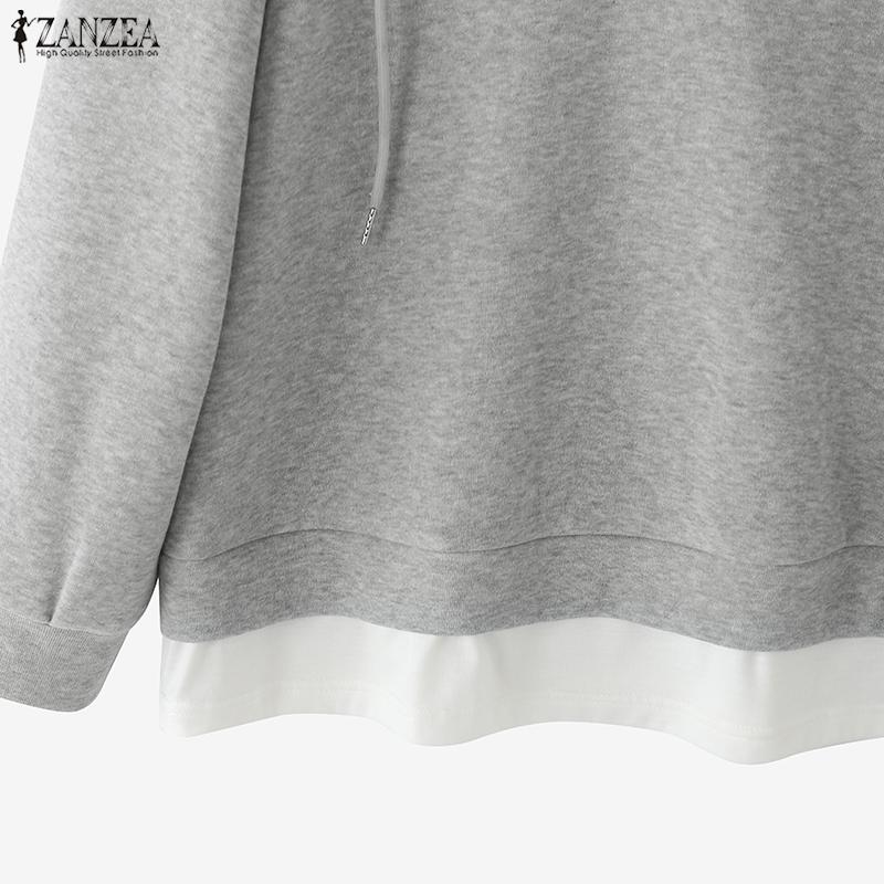 ZANZEA Women Casual Hoodies Long Sleeve Autumn Pullover Sweatshirt