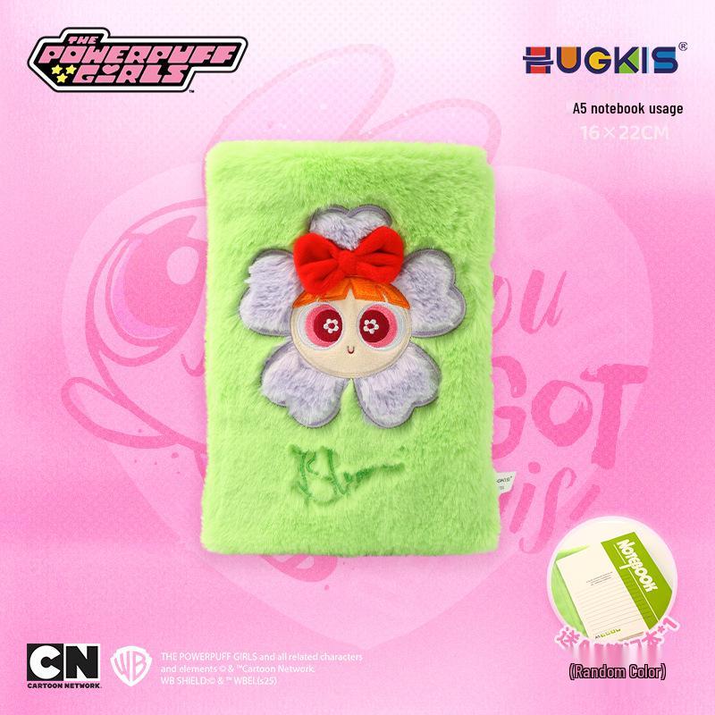 Powerpuff Girls Plush iPad Tablet Protective Crossbody Case & Diary Cover - Creative Gift for Girls