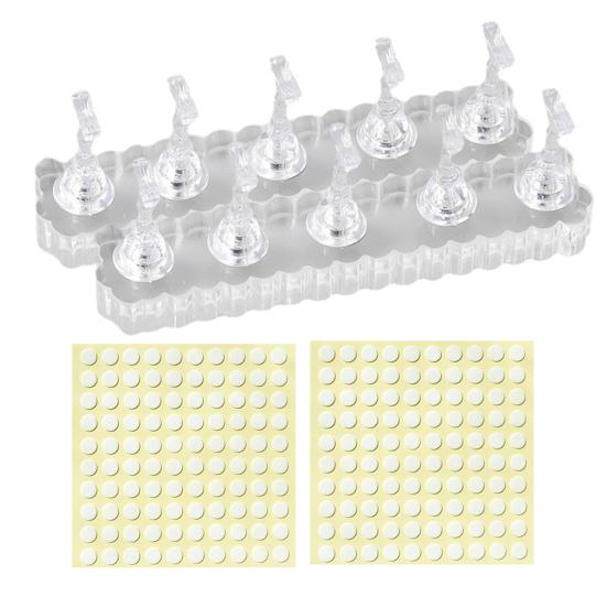Magnetic Nail Stand Fake Nail Display Holder Professional Nail Art Kit with Double-Sided Tape DIY Nail Art Accessories