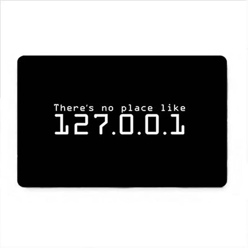 

Vintage Entrance Doormat No Place Like 127.0.0.1 Non-Slip Creative Barrier Home Decorative Door Mat Inside Outside Living Room D 40x60cm