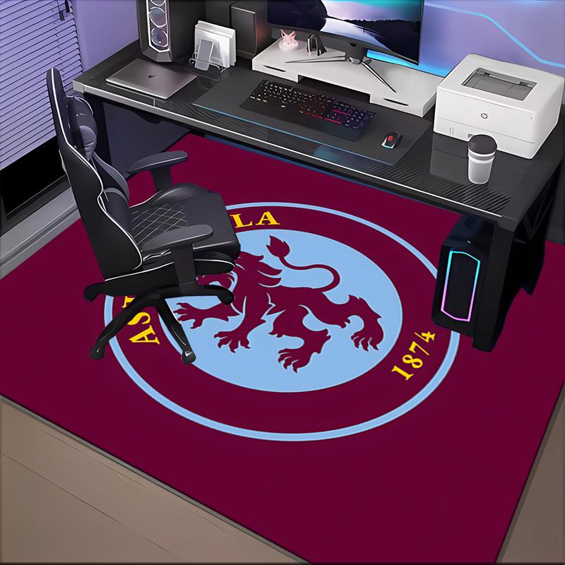 Aston Football Club Printed Office Carpet Chair Cushion Entryway Rug, Rugs for Living Room, Bedroom Christmas gifts