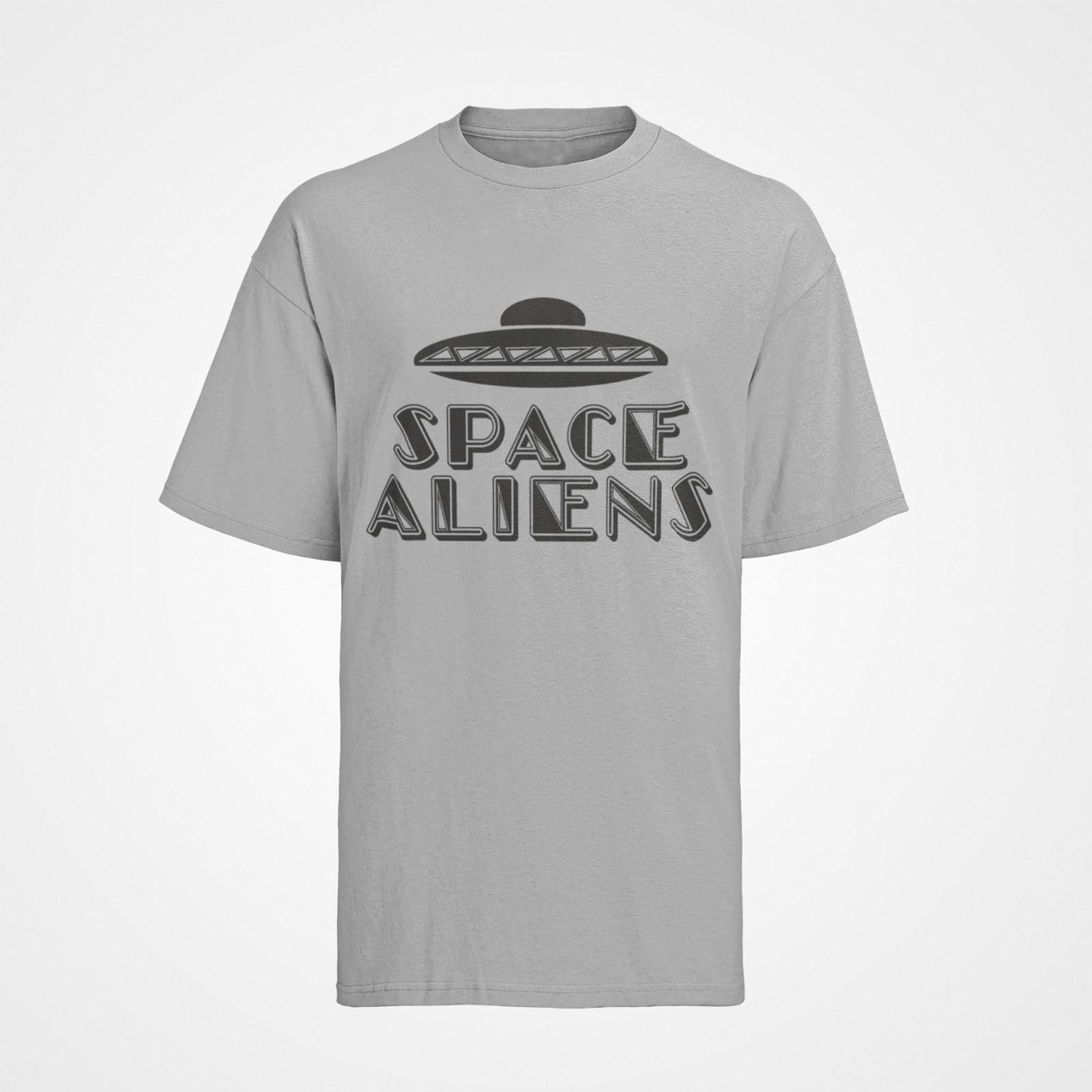 Herren T-Shirt Mens Womens Tees Top Bio Baumwolle Alien Ufo Space Weltraum Verschwörung 2XL