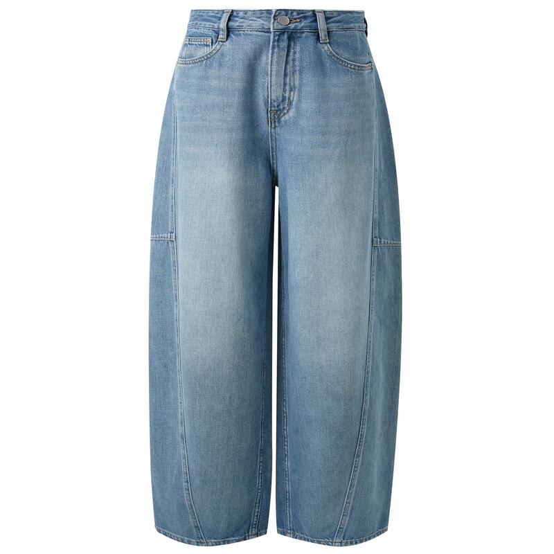 SANCIA 2025 Spring High-Waist Curved Wide-Leg Jeans