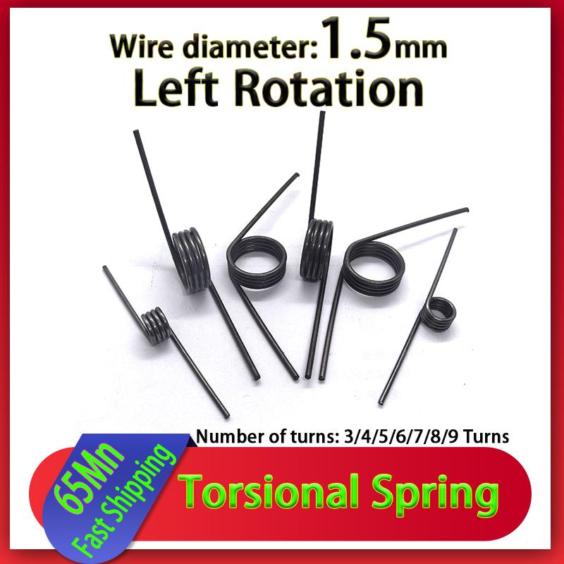 20pcs Wire Diameter 1.5mm Left rotation Torsion Spring 65Mn Spring steel V-shaped Spring Reset Small Torsion Spring Customized 1.5mm(60 Angle)