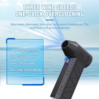Pro Turbo Air Duster Blower | Cordless Multi-Scene Storm Wind for Car Detailing/Keyboard/Workshop | LED Safety Alert System