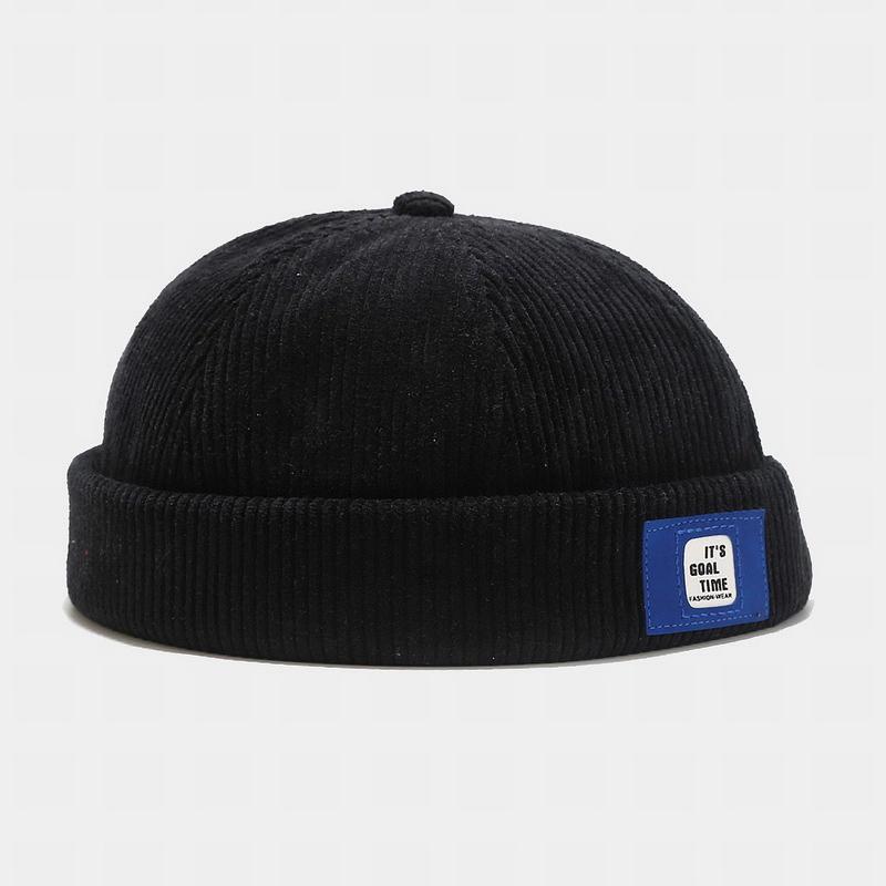 GEMVIE Unisex Corduroy Brimless Hat Adjustable Solid Color Hip Hop Hats for Men Women Dome Hats