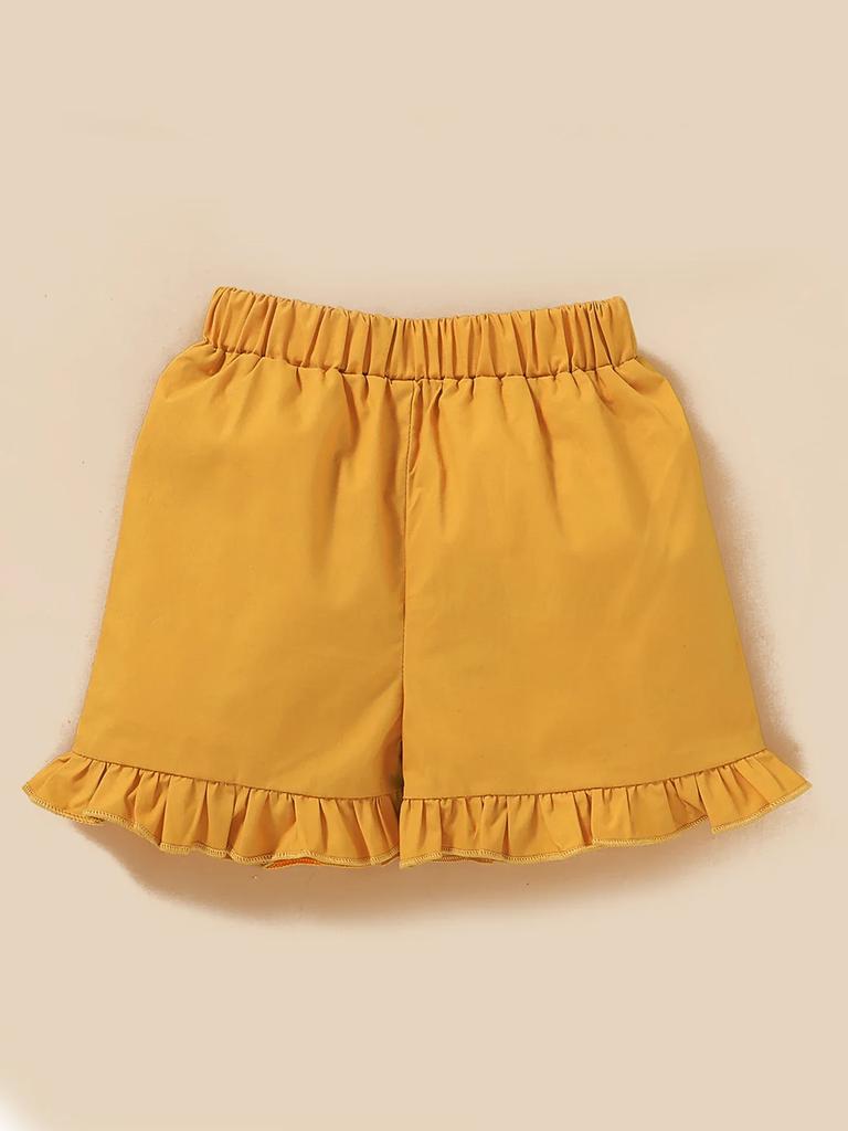 3PCS Toddler Baby Girl Clothing Set Floral Sling Top with Bow+ Shorts+Headband Sweet Lovely Fashion Suit for Kids Girl 1-5 Years