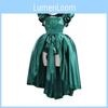 Mercredi Agnes Demille Robe Cosplay Verte en Tissu Polyester pour Costumes d'Adolescents et d'Adultes