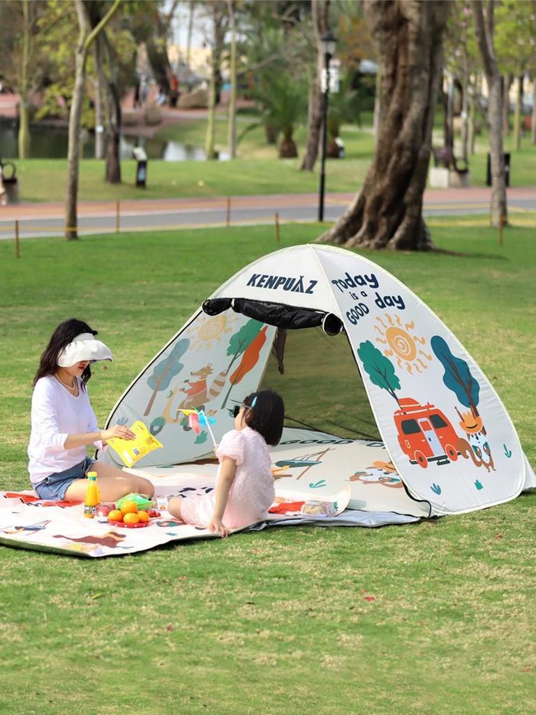 Kids' Quick-Open Beach Tent: Folding, Ultra-Portable Outdoor Camping Gear