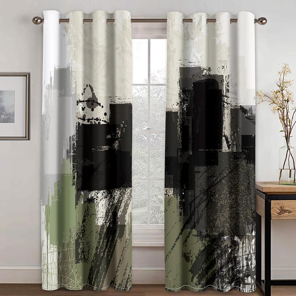 Obraz olejny Abstrakcyjna Darmowa wysyłka Luksusowe zasłony okienne do salonu 2 sztuki Dzieci Sypialnia Dzieci Łazienka Decor Haczyki