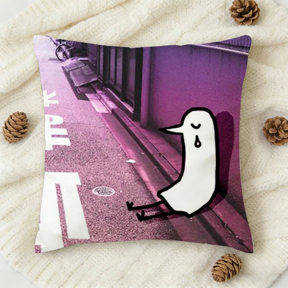 Comics Goodnight Punpun Doublesided Printed Square Decorative Cushion Cover for Sofa Living Room Home Decor