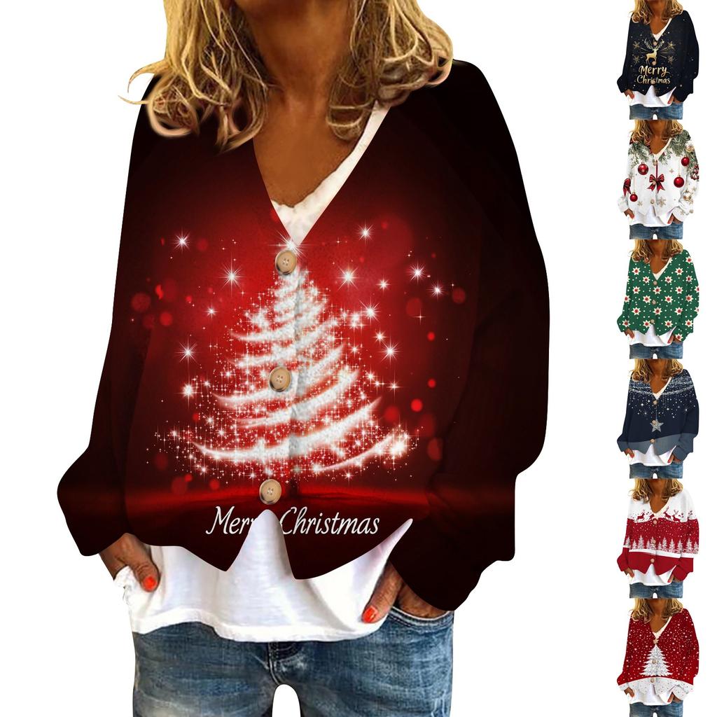 Women's Fashion Short Coat Casual Long Sleeve  Printed Single Breasted Plush Top