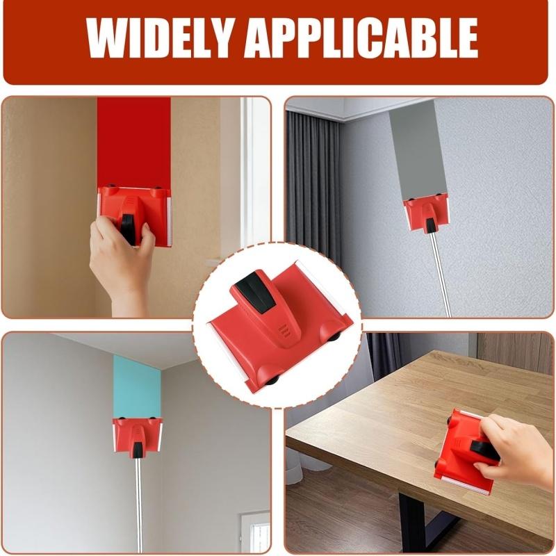 3pcs/set Clean-Cut Paint Edger Roller Brush w/ 2 Replacement Pads Edge Painting