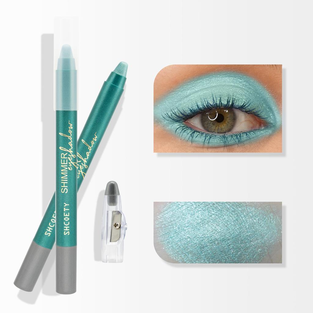 Rosafarbener Pearly Diamond Highlighter Pen mit Bleistiftspitzer, glänzender Lidschatten-Eyeliner-Stift, sanft aufhellender Eyeliner-Stift