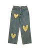 THEMUSEUMVISITOR Heart Destroyed Denim Pants (Denim)