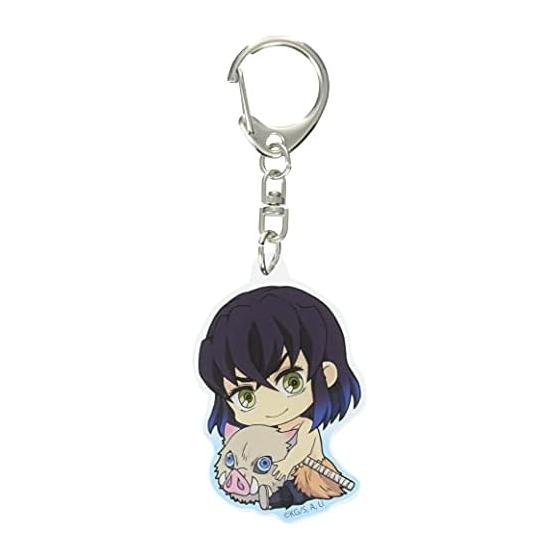 Demon Slayer: Kimetsu no Yaiba Bekihira Inosuke (real face) Gyugyutto Acrylic Key Chain