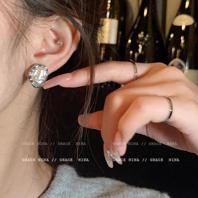 Baroque Pearl Earrings - Niche Irregular Design, Unique High-End Women's Accessory