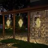 Marokkanische Solarlichter Außenlaterne Gold Gartendekoration Wasserdicht Terrasse Weg (2er-Pack)