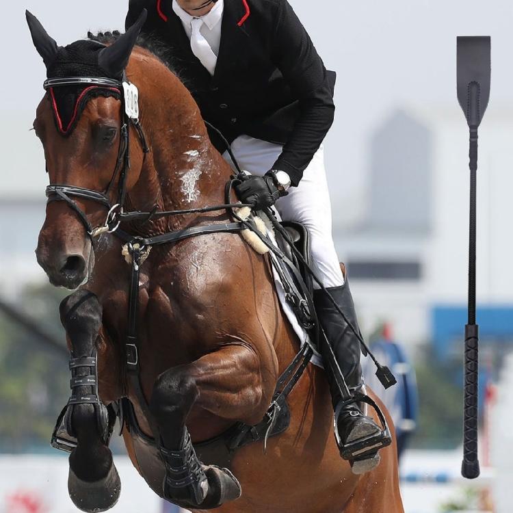 PU Leather Short Horsewhip Riding Crop Portable Lightweight Pointer Horse Whip