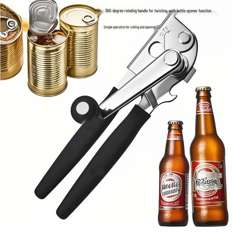 Three-in-One Multi-Functional Can Opener and Magnetic Bottle Opener