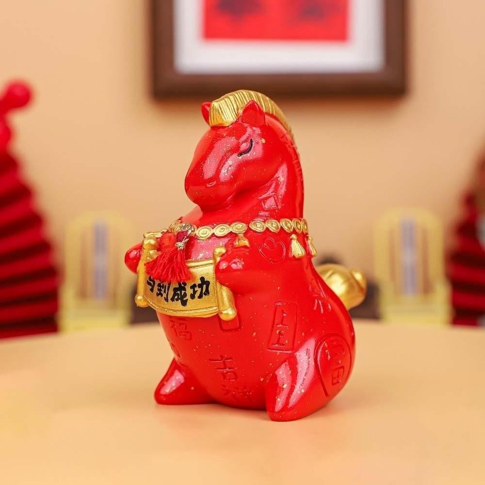 Chinese Style 2026 Horse Year Mascot Resin Horse Figures Ornament Horse Statue  Spring Festival