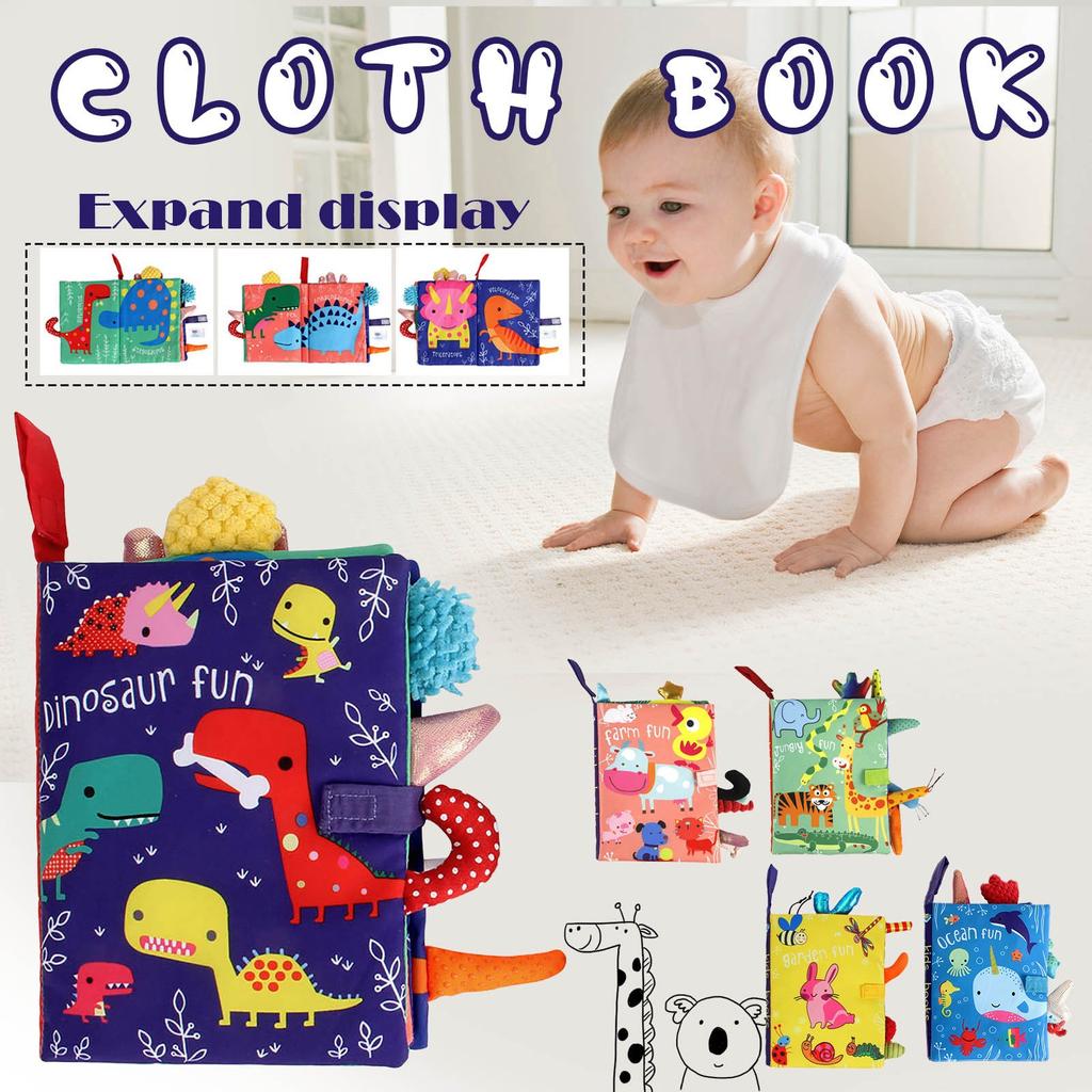 Ramidos Children 3D  Tails Cloth Book Baby Puzzle Educational Learning Toy