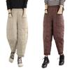 2025 Women's Winter Windproof Warm Thickened Down Pants - Lightweight, Loose, Casual with Elastic Cuff