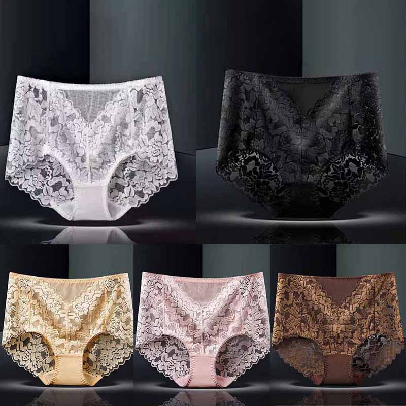 

5 упаковок XL-3XL, удобное женское нижнее белье большого размера, кружевное мягкое женское нижнее белье с высокой талией, большие размеры, женские трусики 3XL