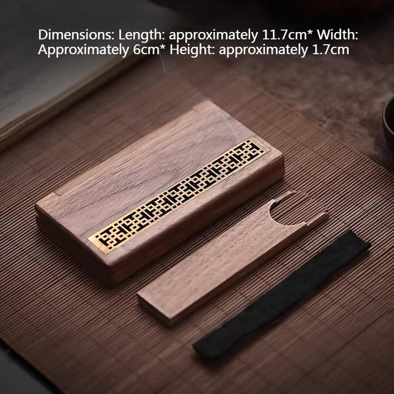 

Wooden Incense Box Travel Portable Small Incense Burner Storage Joss Stick Religious Supplies Indoor Air-purifying Products