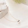 Ribbon Pendant K18PG Pearl Necklace [Moon Label] Women's [Gift Wrapped]