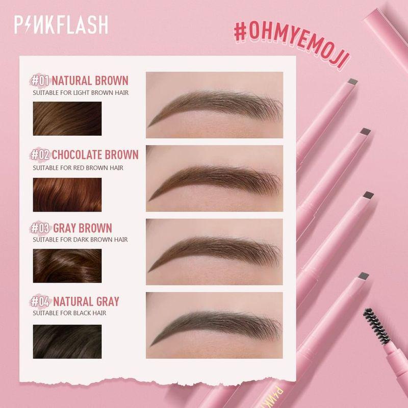 PINKFLASH - Waterproof Auto Eyebrow Pencil - 4 colours