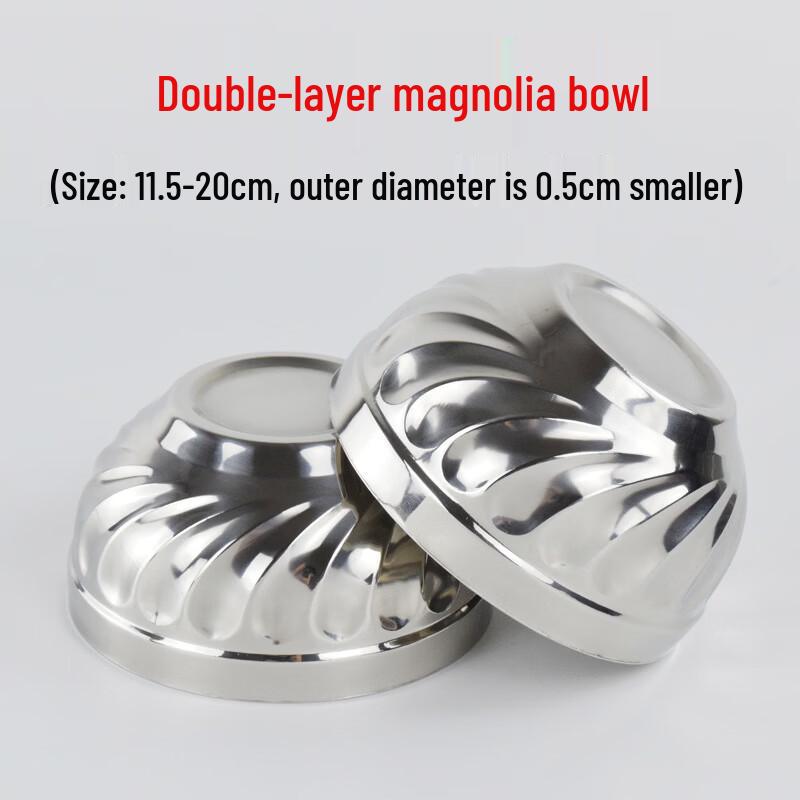 Shixun Commercial Double-Layer Anti-Scald Stainless Steel Bowl