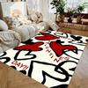 Red Love Carpet Suitable for Anti Slip Pads In Bedrooms Living Rooms Corridors Washroom Floor Mat Living Room Decoration