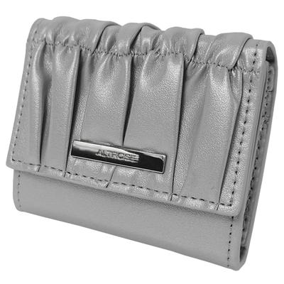 Dreifach faltbare Karte Einfach zu klein für Erwachsene R73 Silber [Cross Marbury] Geldbörse für Damen, Stilvoll, Raffiniert, Niedlich, Stauraum, Verwendung, Geldbörse, Klein, Mini, Kompakt, 50er Jahre,