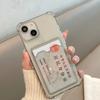 Glitzer Transparente Kartenhülle für iPhone 13 11 12 Pro Max Xs Max Xr X Xs 13pro Portemonnaie Weiche Silikon stoßfeste Rückseite