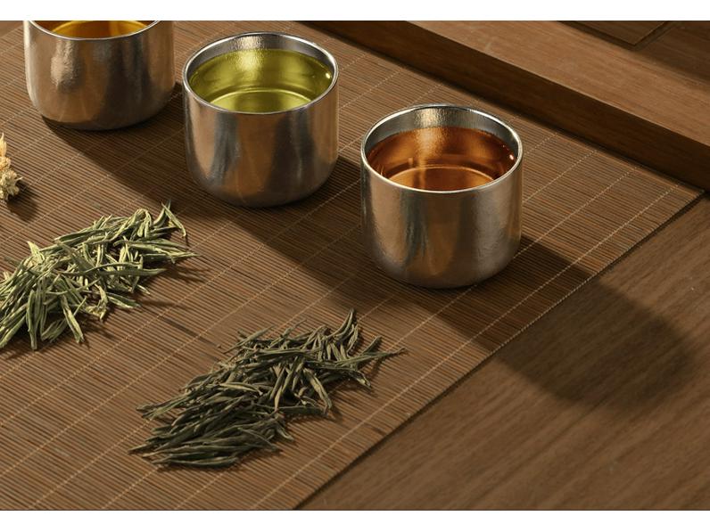 Luxury Titanium Insulated Cup Set with Tea Separator for Men & Women - Portable Design with Handle