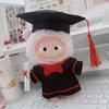 For 17cm Labubu Doll Clothes Fashion Clothes Doctoral Gown Dresses Color Match Graduation Cap Bachelor Hat Dolls Accessories Cute Decoration