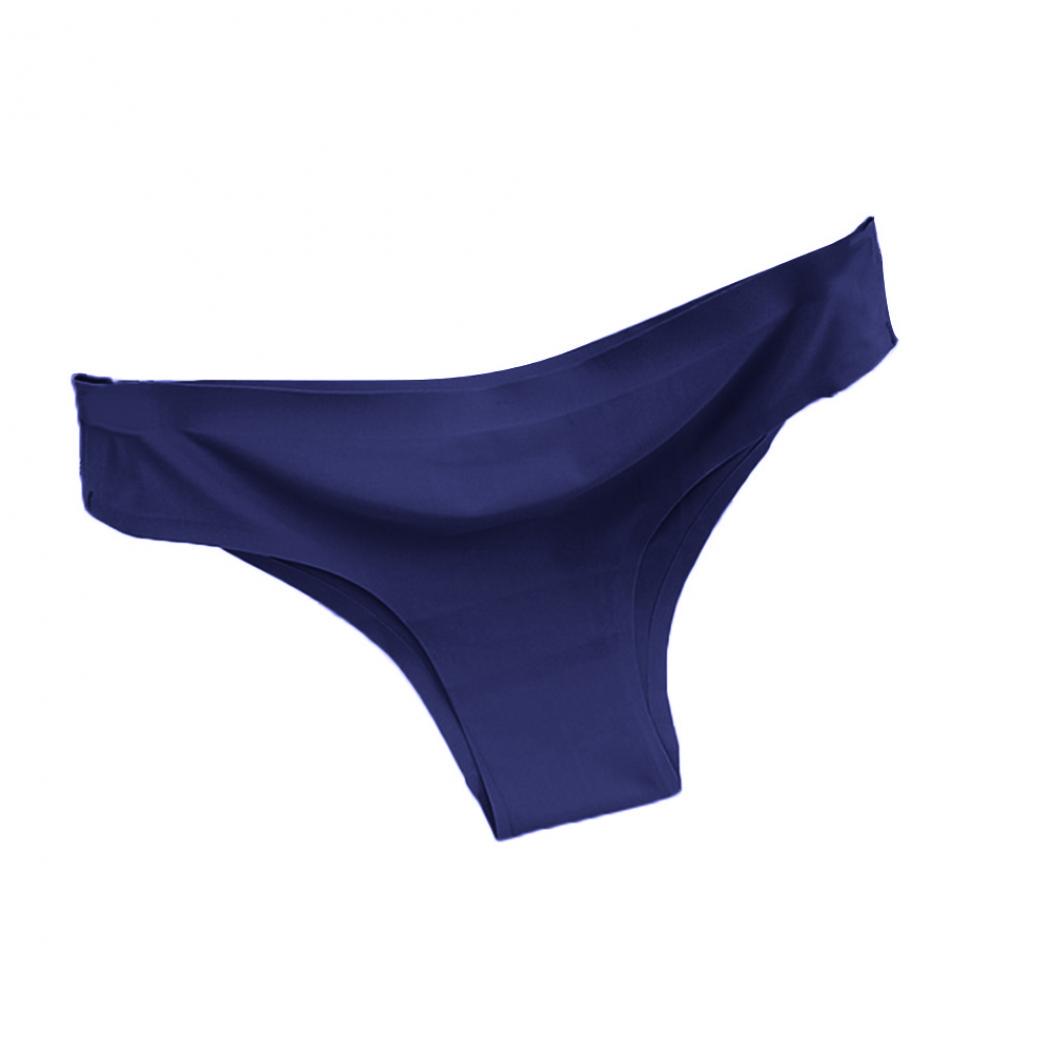 

Бесшовные трусики, женское дышащее нижнее белье, однотонные трусы с низкой посадкой темно-синий