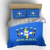 Brazil Soccer Crest Pattern. Bedding Sets Duvet Cover Sets Duvet Covers Pillowcases(1 * Duvet Cover 2 * Pillowcases Without Duvet Insert)